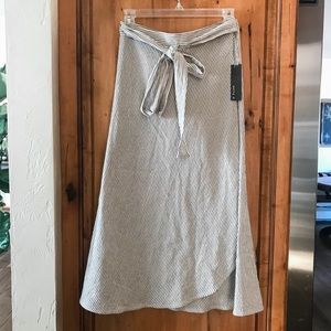 (NWT) Matty M Striped Wrap Skirt